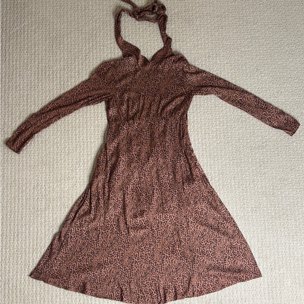 Free People Backless Cheetah Print Dress - Picture 8 of 9